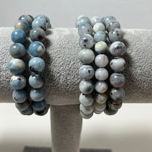 Crystal Agate Beaded Bracelets, 5 Pack.